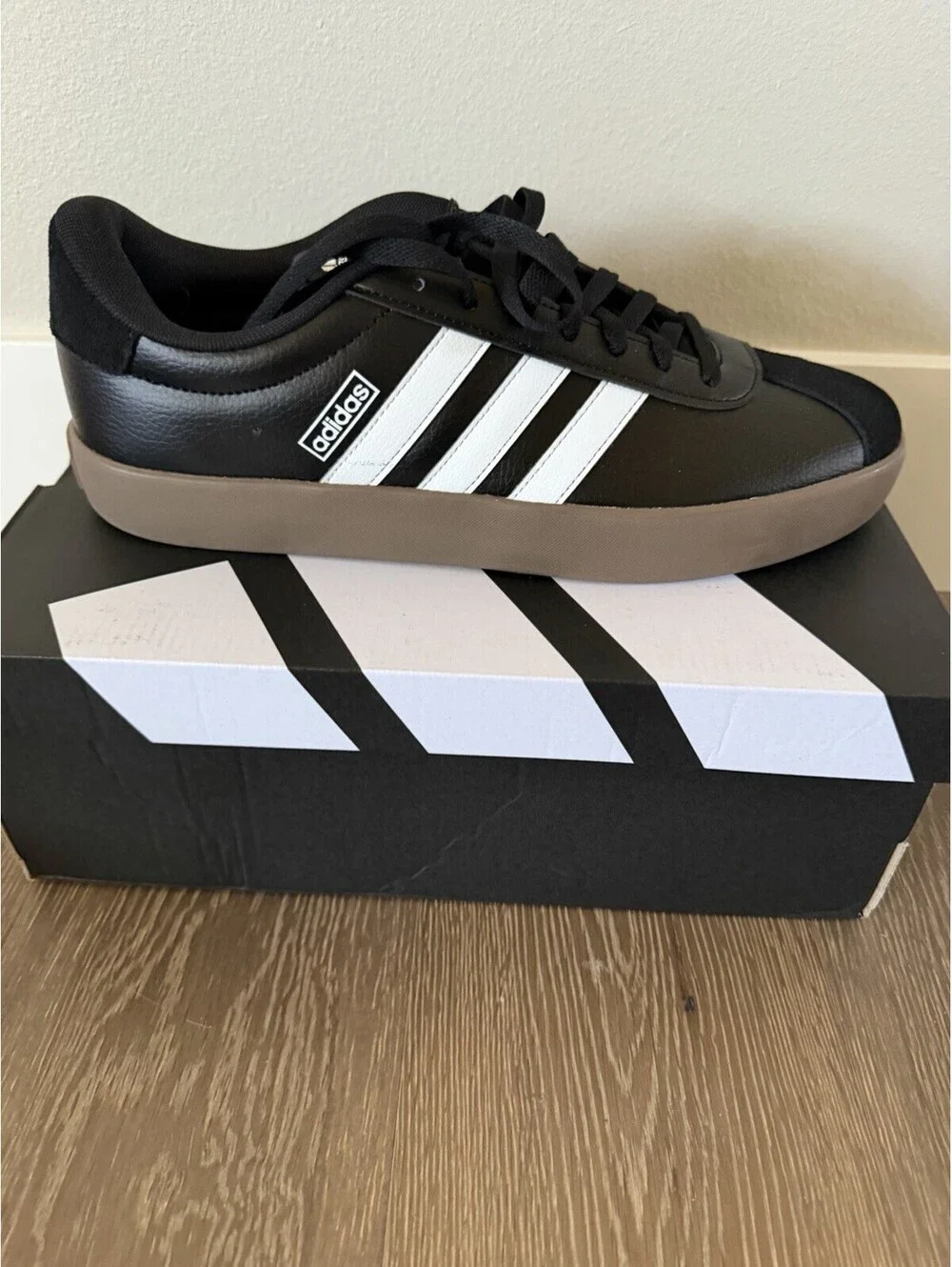 adidas VL Court 3.0 Men’s 10.5- Black/White Gum